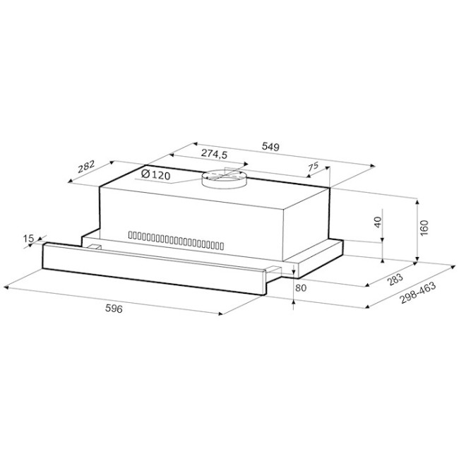 Встраиваемая вытяжка Kronasteel Kamilla R 600 inox
