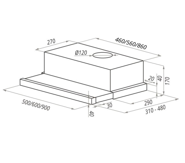 Встраиваемая вытяжка Maunfeld VS Light Glass 90 (C) белый Встраиваемая вытяжка Maunfeld VS Light Glass 90 (C) белый