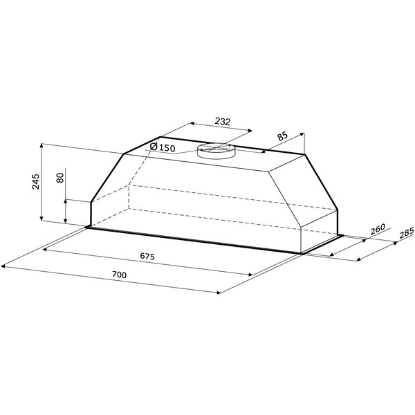 Встраиваемая вытяжка Kronasteel Mini slider 900 white