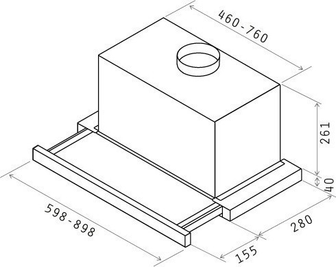 Встраиваемая вытяжка Elica Elite 26 IX/A/60