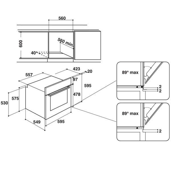 Встраиваемый электрический духовой шкаф Hotpoint-Ariston FI6861SHBL