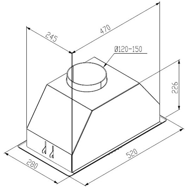 Встраиваемая вытяжка Zugel ZHI522X Встраиваемая вытяжка Zugel ZHI522X