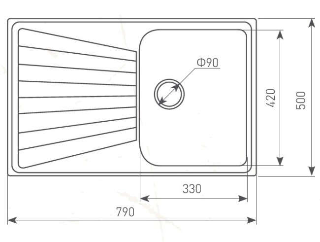 Кухонная мойка Zigmund & Shtain Klassisch 790 молодое шампанское