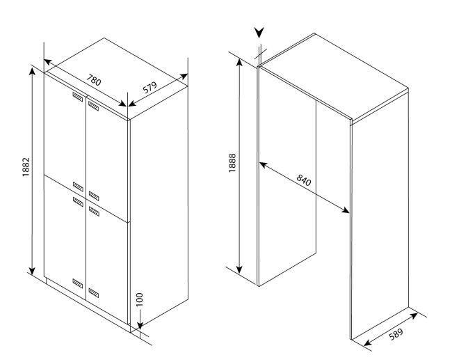 Встраиваемый холодильник Hiberg i-RFQB 550 NF