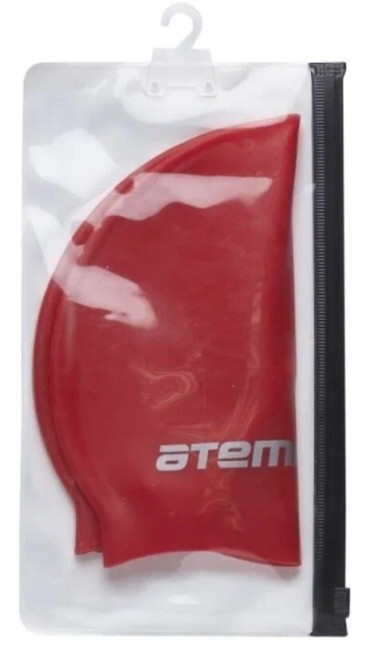 Шапочка для плавания Atemi SC309, силикон, красный