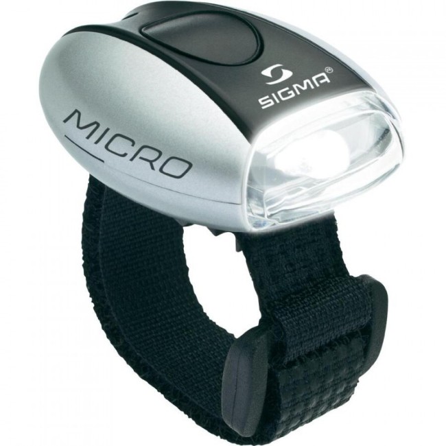 Фонарь передний Sigma Micro серебристый Фонарь передний Sigma Micro серебристый