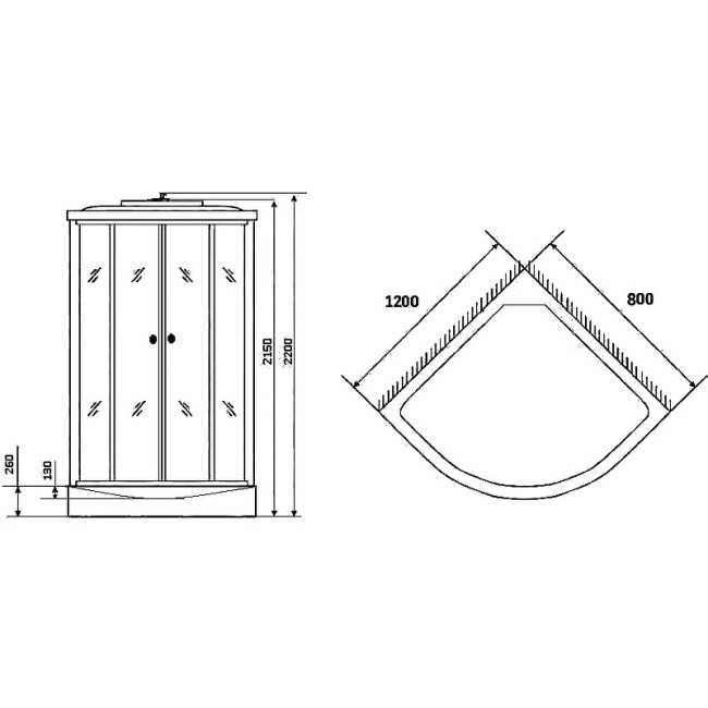 Душевая кабина Niagara NG-3524-14L BLACK