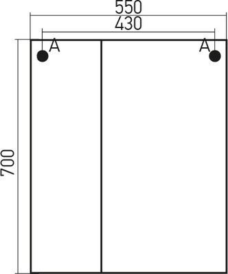 Зеркало-шкаф Mixline Калипсо-55 (535188)