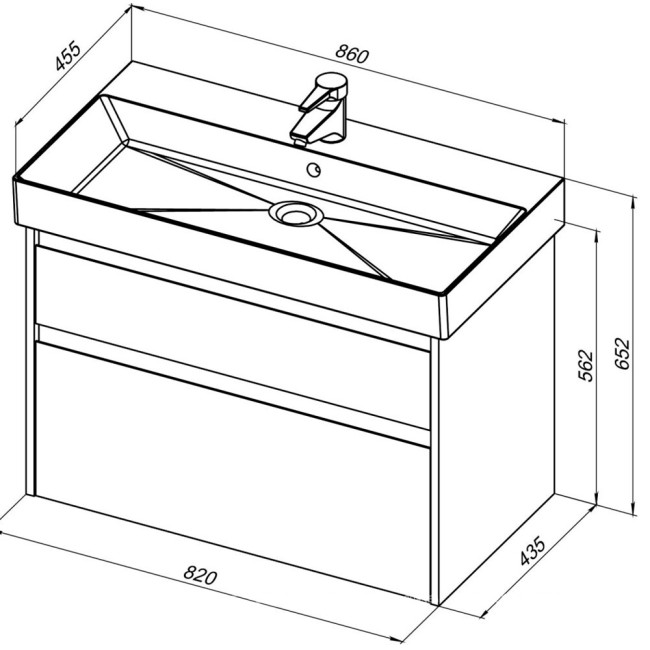 Тумба Aquanet Nova Lite 85 2 ящ. (SLIM SYNERGY) цв.бел. глянец (249936) Тумба Aquanet Nova Lite 85 2 ящ. (SLIM SYNERGY) цв.бел. глянец (249936)
