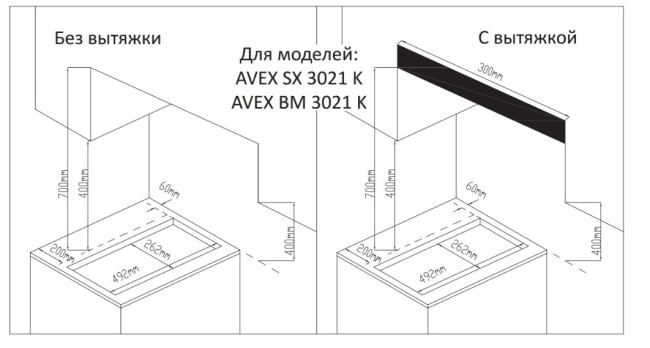 Встраиваемая газовая варочная панель Avex BM 3021 K