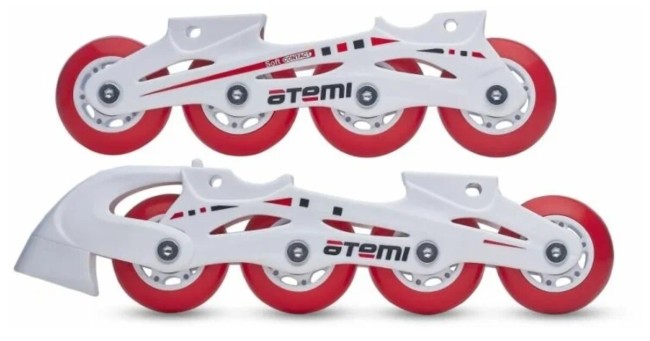 Роликовая рама Atemi Cross для фигурных коньков красно-белый р-р 34-37 Роликовая рама Atemi Cross для фигурных коньков красно-белый р-р 34-37