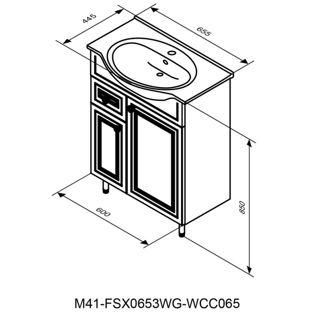 Тумба с раковиной RedBlu by Damixa Palace One M41-FSX0653WG-WCC065 белый глянцевый Тумба с раковиной RedBlu by Damixa Palace One M41-FSX0653WG-WCC065 белый глянцевый
