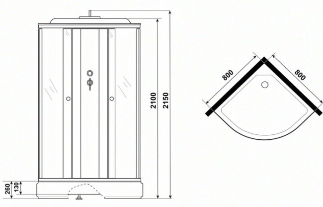 Душевая кабина Niagara Promo P80/26/MT