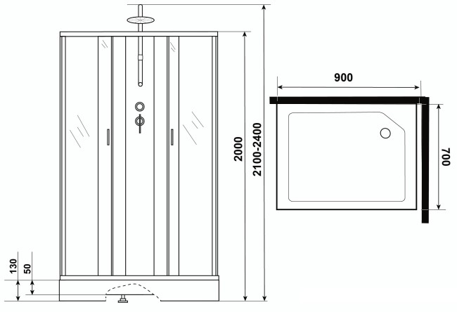 Душевая кабина Niagara NG-43975-14QBKT