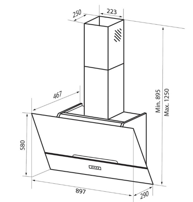 Каминная вытяжка Zigmund & Shtain K 142.9 W