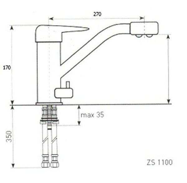 Смеситель для мойки Zigmund & Shtain ZS 1100 молодое шампанское Смеситель для мойки Zigmund & Shtain ZS 1100 молодое шампанское