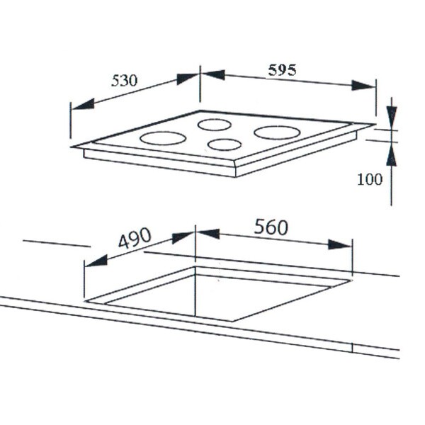 Встраиваемая газовая варочная панель Ricci RGN-611BL