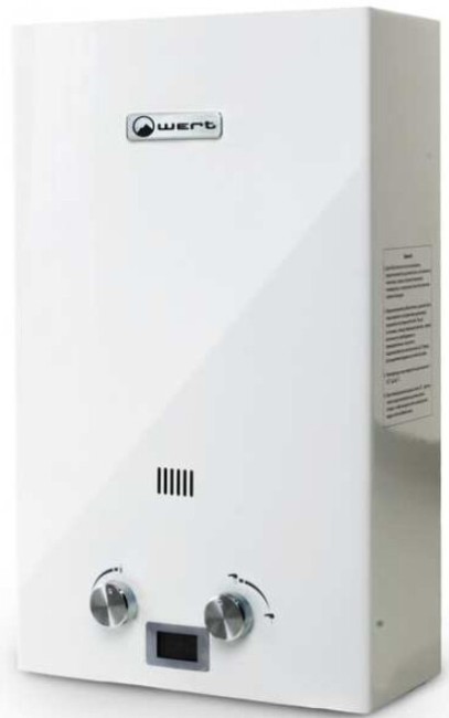 Газовый проточный водонагреватель Wert 10E white Газовый проточный водонагреватель Wert 10E white