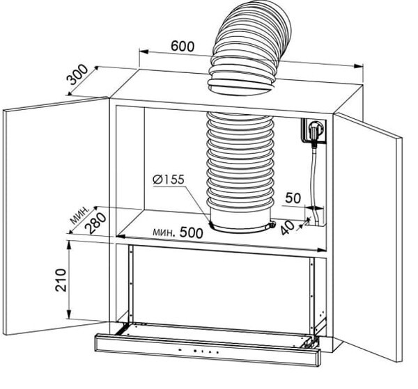 Встраиваемая вытяжка Zugel ZHT652GX