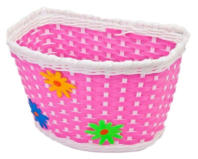 Велокорзина Stels 12" BS02 розовый/белый