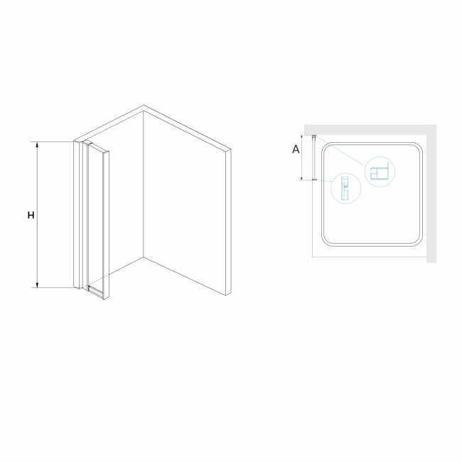 Боковая панель RGW Z-41 30*195 Хром/Прозрачное/8 мм (03064130-11)