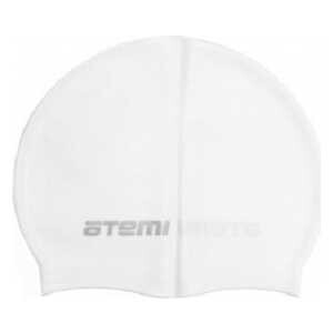 Шапочка для плавания Atemi TC407, тонкий силикон, белая