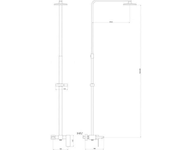 Душевая система Timo Selene SX-1013 chrome
