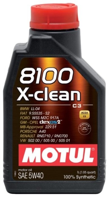Масло синтетическое Motul 8100 X-clean 5W-40 1 л
