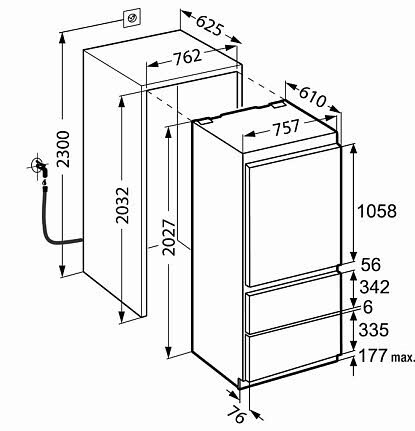 Встраиваемый холодильник Liebherr ECBN 5066
