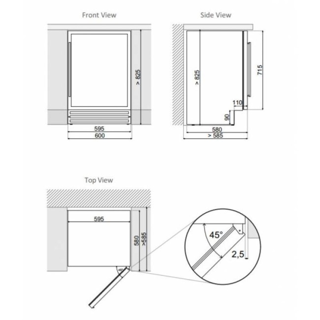 Встраиваемый винный шкаф Dunavox DX-53.130DWK/DP