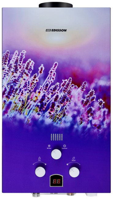 Газовый проточный водонагреватель Edisson E 20 GD Лаванда Газовый проточный водонагреватель Edisson E 20 GD Лаванда