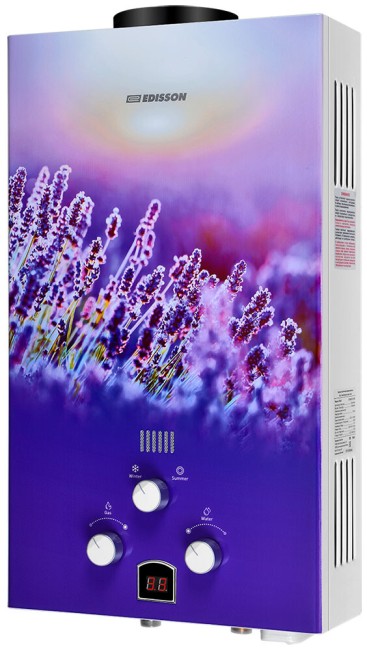 Газовый проточный водонагреватель Edisson E 20 GD Лаванда Газовый проточный водонагреватель Edisson E 20 GD Лаванда