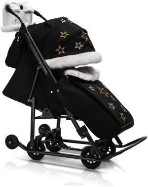 Санки-коляска Kristy СО Pikate-SM черный