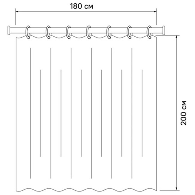 Штора для ванной Iddis D24P218i11 Штора для ванной Iddis D24P218i11