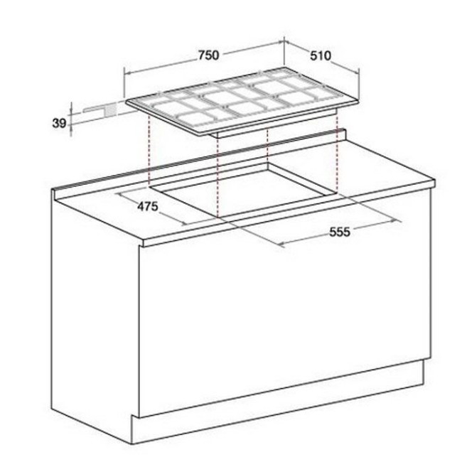 Встраиваемая газовая варочная панель Hotpoint-Ariston PCN 751 T IX