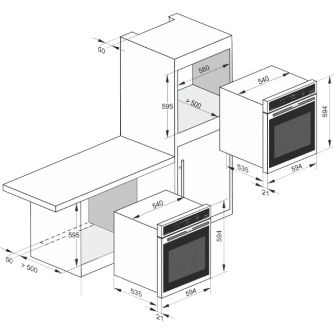 Встраиваемый газовый духовой шкаф Kaiser EG 6375 W