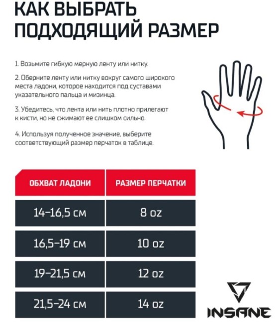 Перчатки боксерские Insane Montu IN23-BG500 10 oz синий