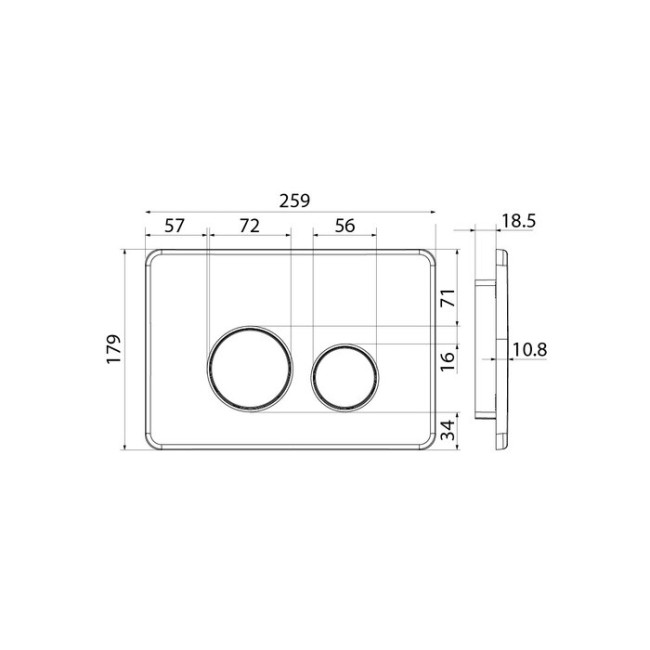 Клавиша смыва Iddis Unisteel 010 (UNS10S0i77) нержавеющая ст