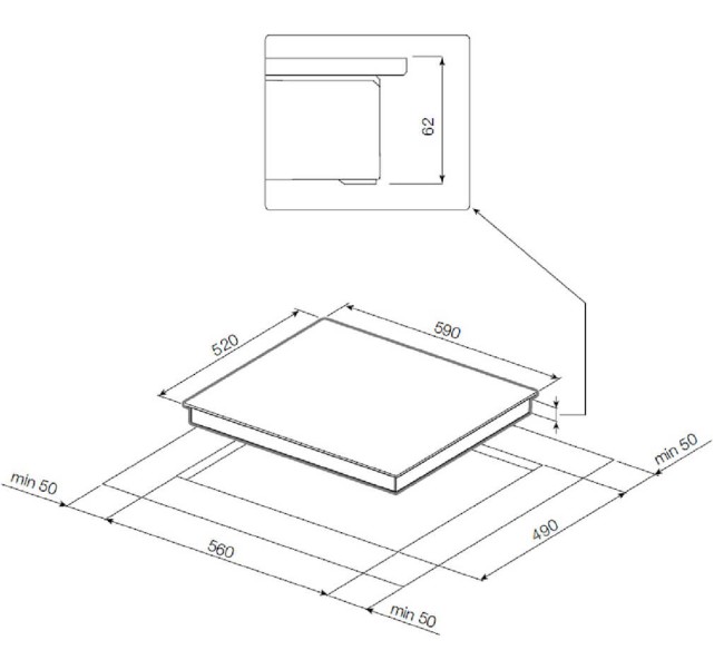 Встраиваемая индукционная варочная панель Graude IK 60.1 E
