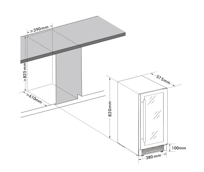 Встраиваемый винный шкаф Cellar Private CP027-2TB