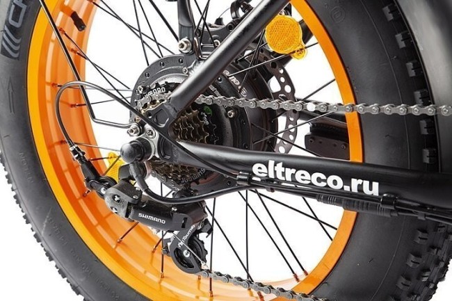 Велогибрид Volteco CYBER черный/оранжевый