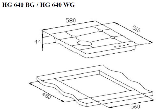 Встраиваемая газовая варочная панель Weissgauff HG 640 WG