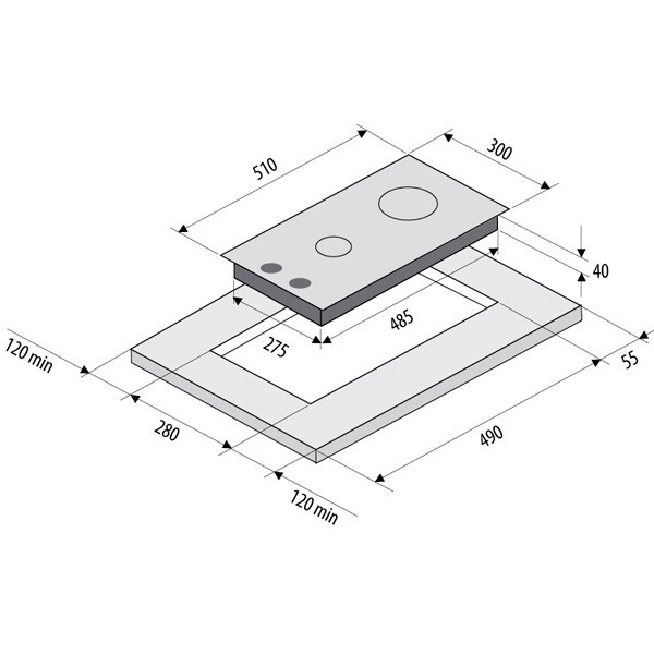 Встраиваемая газовая варочная панель Fornelli PGA 30 Quadro IX Встраиваемая газовая варочная панель Fornelli PGA 30 Quadro IX