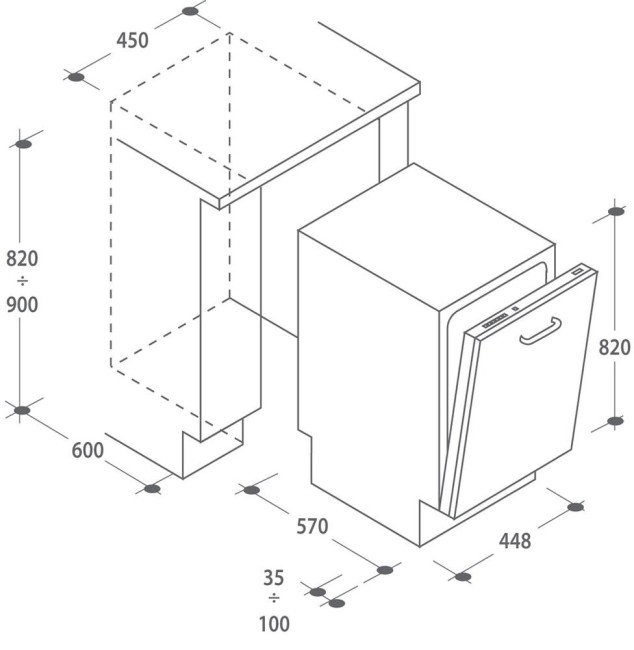 Встраиваемая посудомоечная машина Candy CDI P96-07