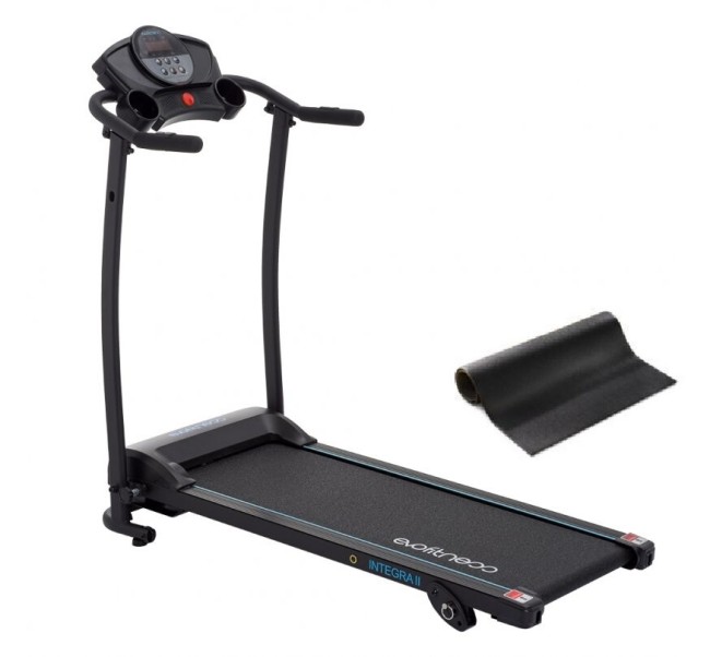 Беговая дорожка Evo Fitness Integra II black+ коврик