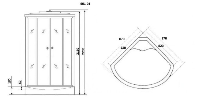 Душевая кабина Niagara NG-901
