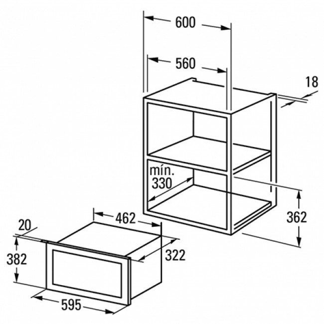 Встраиваемая микроволновая печь Cata MICROONDAS MMA 20 WH