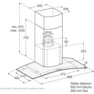 Каминная вытяжка Electrolux EFC 90245 X Каминная вытяжка Electrolux EFC 90245 X
