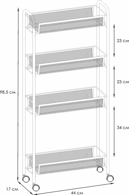 Этажерка ЗМИ Ладья 14 К (Э 372) серый Этажерка ЗМИ Ладья 14 К (Э 372) серый