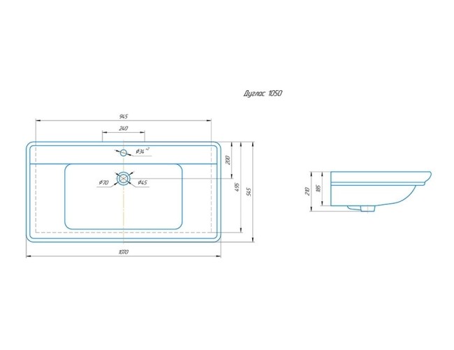 Раковина Kirovit Дуглас 1050